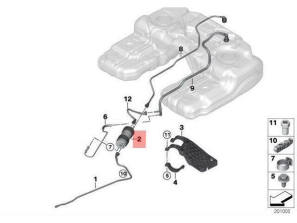 16127236934 - OEM BMW X5 E70 FUEL FILTER PRESSURE REGULATOR REPAIR  16127236934 GENUINE