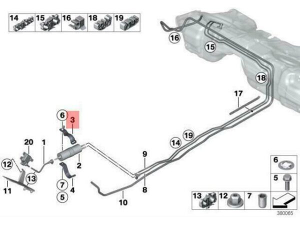 16127292267 - OEM BMW F20 F20N F21 F21N F22 F30 FUEL STRAINER BRACKET 16127292267 GENUINE