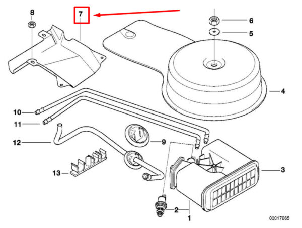 16131183047 - BMW 3 Compact E36 Vapor Canister Mount 16131183047 1183047 NEW ORIGINAL