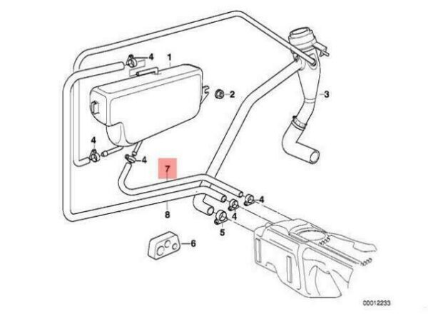 16131183988 - OEM BMW E36 COMPACT VENT PIPE 16131183988 GENUINE NEW