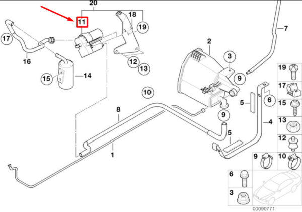 16137193479 - NEW OEM MINI CLUBMAN R55 LEAK DIAGNOSIS PUMP 16137193479 GENUINE