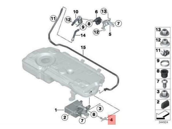 16139811713 - OEM BMW R60 R61 COUNTRYMAN CLUTCH CONTROL ANGLE PIECE 16139811713 GENUINE NEW