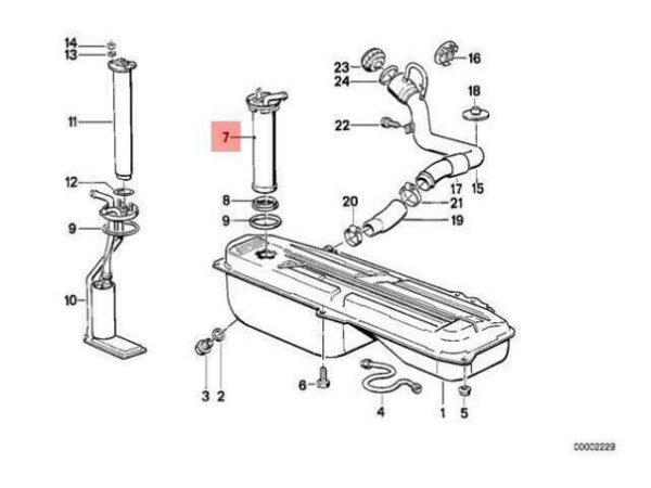 16141154627 - OEM BMW E30 COUPE METAL FUEL TANK SENDING UNIT ASSEMBLY 16141154627 GENUINE