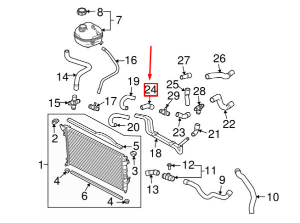 17127518574 - OEM RADIATOR COOLANT HOSE MINI COOPER R52 R53 COOP.S JCW GP 17127518574 GENUINE