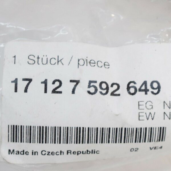 17127592649 - BMW 5 F10 Engine Coolant Pipe Hose 17127592649 2012 New Genuine