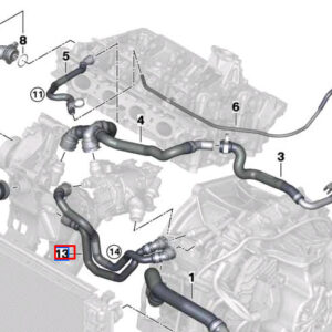 17128658489 - NEW MINI BMW COOPER ONE X1 HOSE TRANSFER OIL HEAT EXCHANGER 17128658489