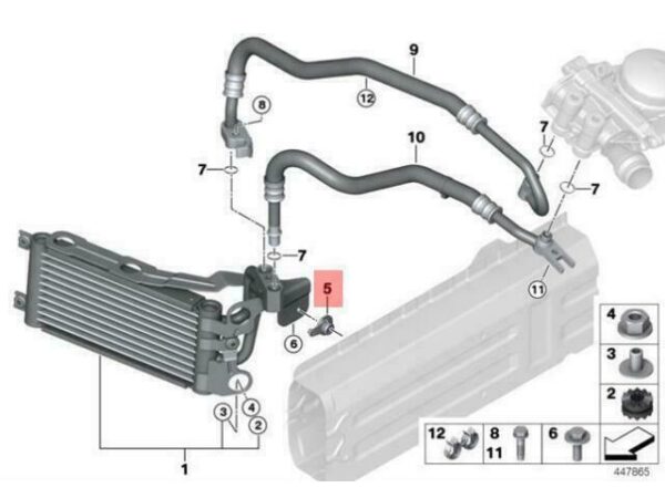 17217845618 - OEM BMW E82 M COUPE OIL COOLER MOUNTING BRACKET 17217845618 GENUINE NEW