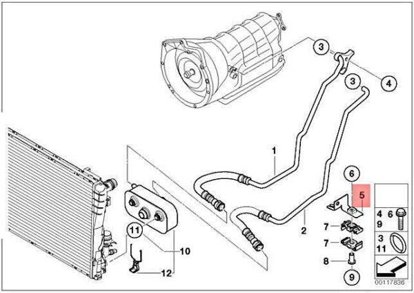 17221705841 - NEW BMW Z4 E46 E85 320CI 320I 323CI 323I 2.4 325CI 325I BRACKET 17221705841