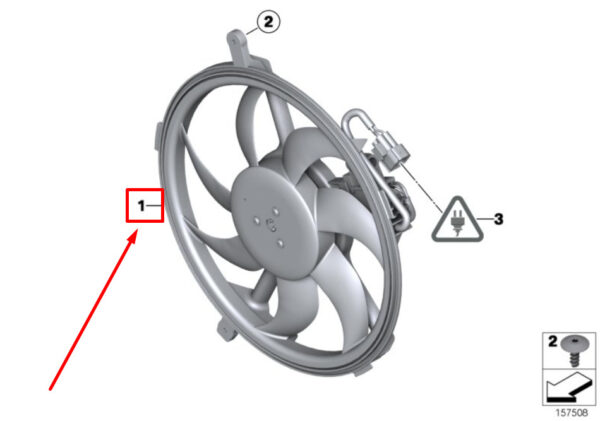 17428509990 - NEW MINI-LANDSMANN R60 COOLER FAN HOUSING WITH FAN 17428509990 8509990