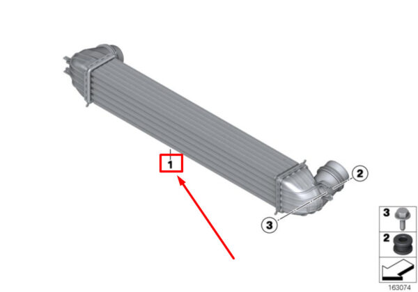 17518506904 - NEW MINI -LANDSMANN R60 INTERCOOLER RADIATOR 8506904 17518506904 GENUINE
