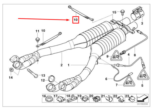 18106906784 - NEW BMW X3 E83 EARTH BELT 18106906784 6906784 ORIGINAL