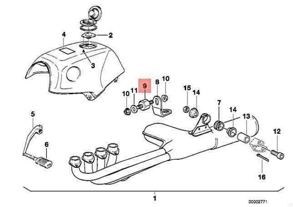 18121464754 - OEM BMW 89V K58 0535 0511 88 0521 0516 0533 0513 DAMPER 18121464754 GENUINE