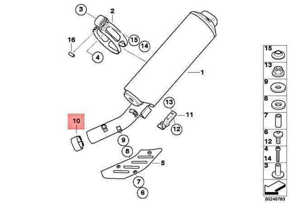 18127694733 - OEM BMW A73 K25 A73 9X10 0317 0313 0397 0390 CLAMP 18127694733 GENUINE NEW