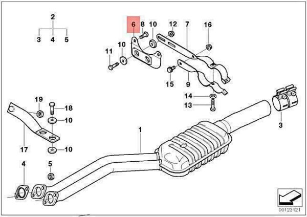 18207502776 - OEM BMW E39 528I SEDAN WAGON BRACKET 18207502776 GENUINE NEW
