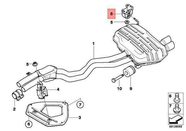 18207504194 - OEM BMW Z4 E46 E85 325TI Z4 2.2I 2.5I 3.0I RUBBER MOUNTING 18207504194 NEW