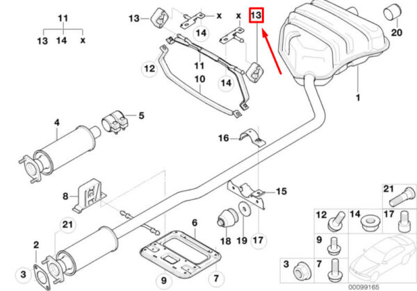 18207519253 - LAND ROVER DISCOVERY 3 L319 Engine Outlet Valve 4646004 NEW REAL