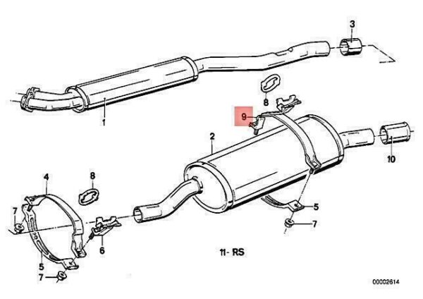 18211176712 - OEM BMW E30 323I 325I COUPE SEDAN CLAMP 18211176712 GENUINE NEW