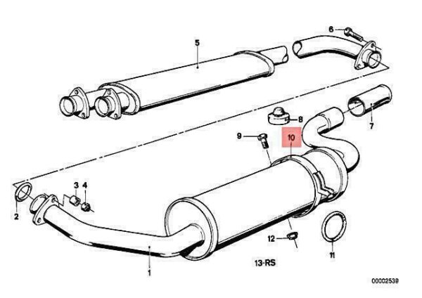 18211246403 - OEM BMW E21 320 SEDAN CLAMP 18211246403 GENUINE NEW