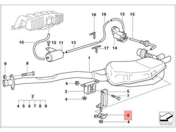 18211723410 - NEW BMW E31 E36 E38 REAR MUFFLER RUBBER MOUNT 18211723410 95-00