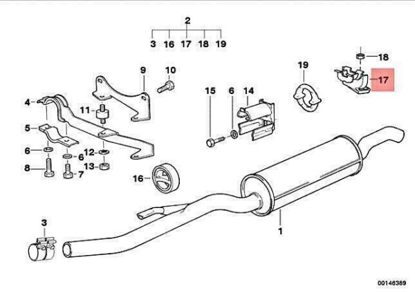 18212243903 - OEM BMW E34 525TDS SEDAN WAGON HOLDER 18212243903 GENUINE NEW