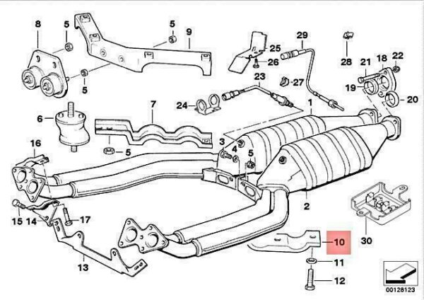 18301716877 - OEM BMW E31 850CI COUPE CLAMP 18301716877 GENUINE NEW