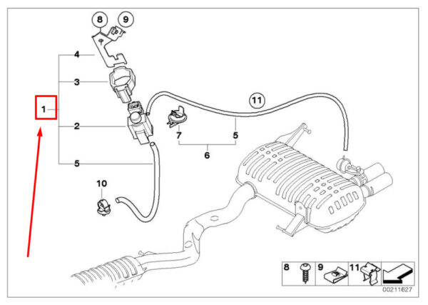 18303427474 - NEW BMW X3 E83 ELECTRIC DIVERTER VALVE W CLAMP 18303427474 3427474