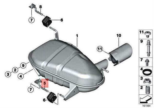 18307574943 - OEM BMW E82 E88 118I 120I CONVERTIBLE COUPE HOLDER 18307574943 GENUINE NEW