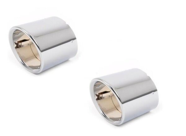 18307599189 - New Genuine BMW X5 Series E70 Exhaust Tail Pipe Trim Chrome Set 7599189 OEM