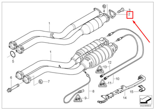 18307830674 - BMW 3 E46 exhaust gasket 18307830674 7830674 NEW ORIGINAL