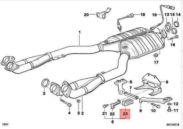 18321728562 - OEM BMW E32 E34 530I 730I 730IL SEDAN WAGON RUBBER MOUNTING 18321728562 GENUINE
