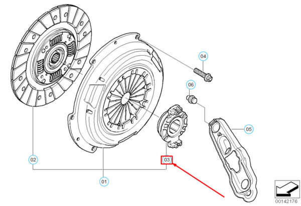 21517536725 - NEW OEM MINI COOPER R50 CLUTCH RELEASE BEARING 7536725 21517536725 GENUINE