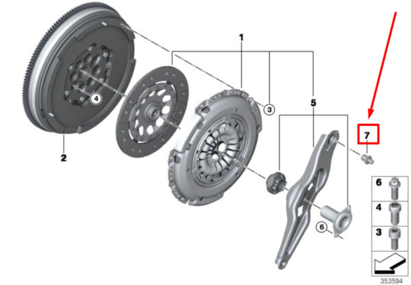 21518607922 - NEW MINI COOPER F55 CLUTCH BALL PIN 21518607922 8607922 GENUINE