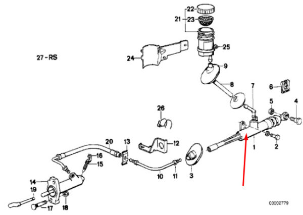 21521156000 - BMW 5 E28 clutch generator cylinder 21521156000 1156000 3.5 petrol NEW ORIGINAL