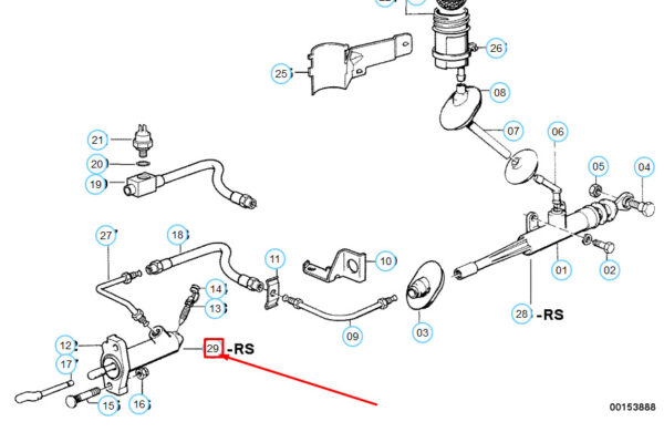 21521158849 - BMW 5 E34 Output Slave Cylinder Clutch Repair  21521158849 NEW REAL