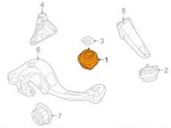 22113421296 - NEW BMW X3 E83 RIGHT ENGINE MOUNT 22113421296 3421296 OEM