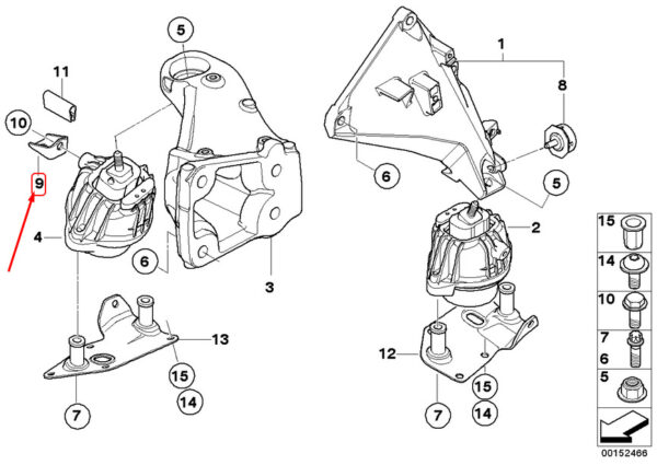 22116773251 - NEW BMW 3 SERIES E90 ENGINE MOUNT BRACKET 22116773251 6773251