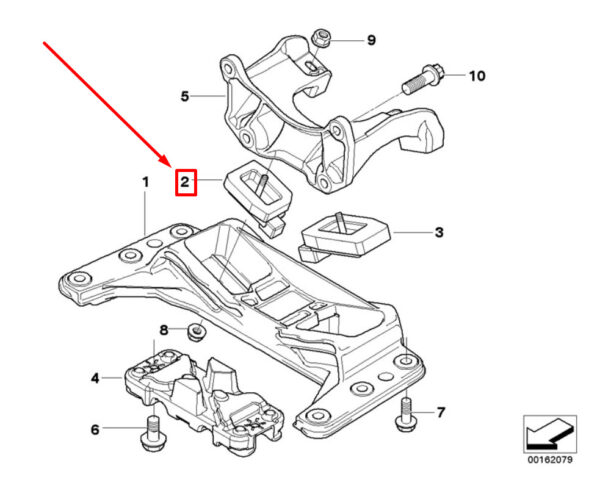 22316777175 - BMW 5 E60 Manual Trans Mount 6777175 22316777175 NEW ORIGINAL