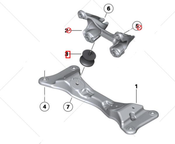 22316799330 - BMW 1 E87 Transmission Mount  22316799330 6799330 NEW GENUINE
