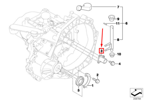 23111044105 - NEW OEM MINI COOPER R50 CLUTCH RELEASE BEARING GUIDE SLEEVE 23111044105 GENUINE