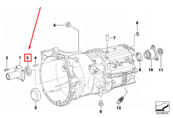 23117531353 - NEW BMW X5 E53 FRONT TRANSMISSION DRIVESHAFT SEAL 23117531353 7531353 GENUINE