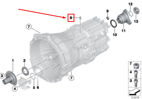 23118609229 - BMW 3 Series Touring G21 transmission vent pipe 23118609229 8609229 NEW ORIGINAL