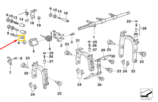 23317502165 - NEW OEM BMW 3 E36 SHIFTER LOCKING DETENT PIN 7502165 23317502165 GENUINE