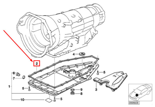 24111421140 - NEW BMW 5 E39 AUTOMATIC TRANSMISSION PAN GASKET 1421140 24111421140 ORIGINAL