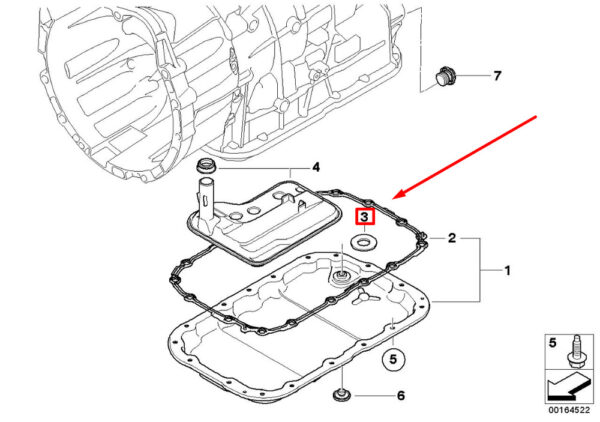 24117572619 - NEW BMW X1 E84 AUTOMATIC TRANSMISSION OIL PAN MAGNET 24117572619 7572619