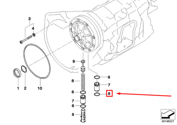 24201423387 - NEW BMW Z4 ROADSTER E85 AUTO TRANS OIL PUMP O-RING 1423387 24201423387 GENUINE