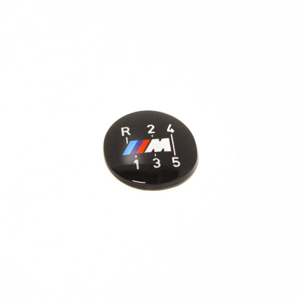 25111221616 - BMW E30 E28 E24 M 5-Speed Gear Knob Dogleg Badge Emblem 25111221616 New Genuine
