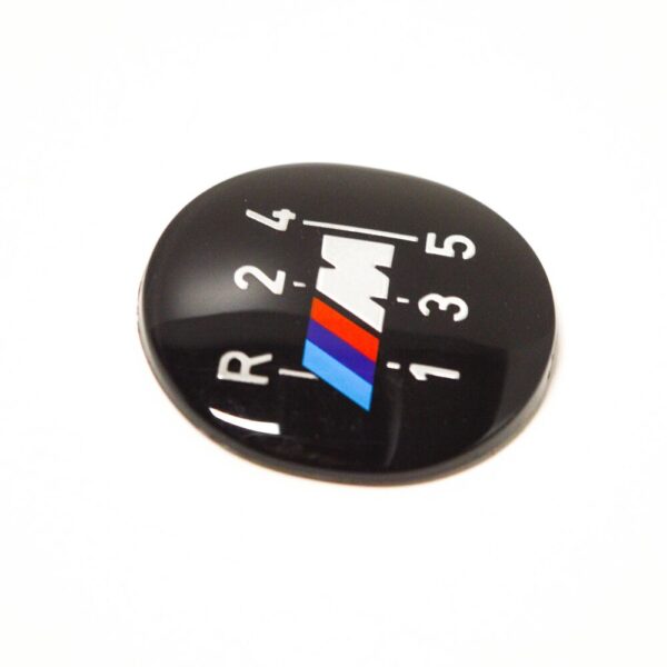25111221616 - BMW E30 E28 E24 M 5-Speed Gear Knob Dogleg Badge Emblem 25111221616 New Genuine