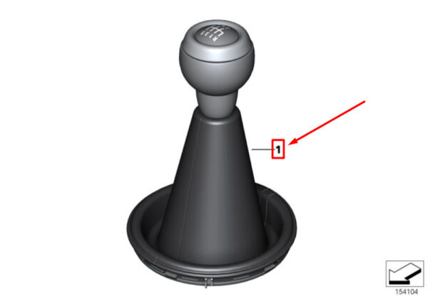 25112753783 - NEW OEM MINI COUPE R58 LEATHER SHIFT KNOB WITH BOOT 25112753783 GENUINE