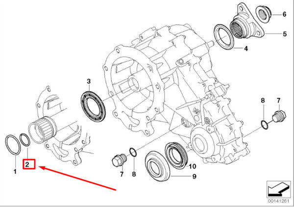 27107546690 - NEW BMW X5 E53 TRANSMISSION TRANSFER CASE SNAP RING 7546690 27107546690