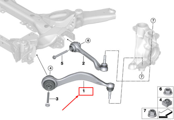 31106894663 - BMW 3 G20 front left control arm 31106894663 NEW ORIGINAL